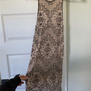 Altar’d State Elegant Beaded Evening Dress XS Gatsby Formal